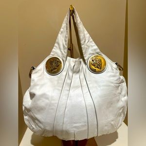 Gucci Hysteria White Leather Hobo Bag